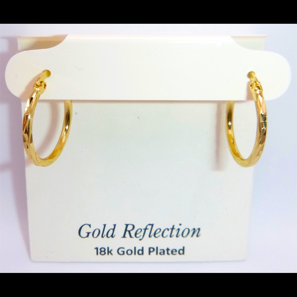 Gold Reflection 18K Gold Plated Earrings